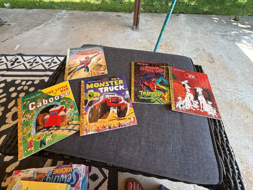 Lot of 4 Little Golden Books: The Amazing Spider-Man, Trapped by the Green Gobli